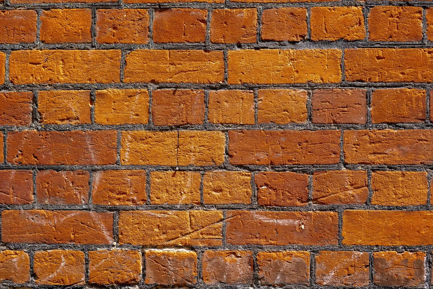 Detailed image of an aged brick wall showcasing rustic texture and colour.
